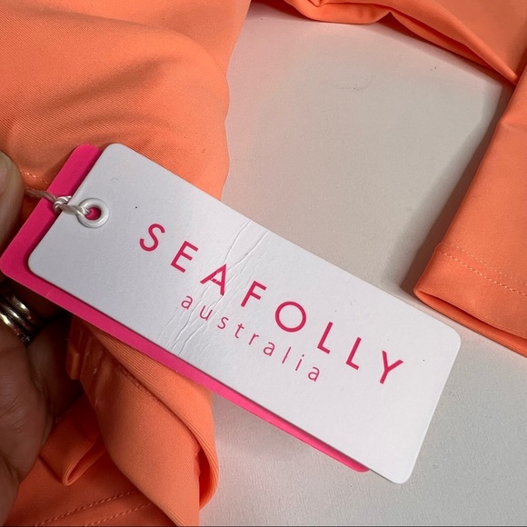 NWT Seafolly Australia Girls Size 4 Swim Longsleeve Rashguard - Picture 6 of 6